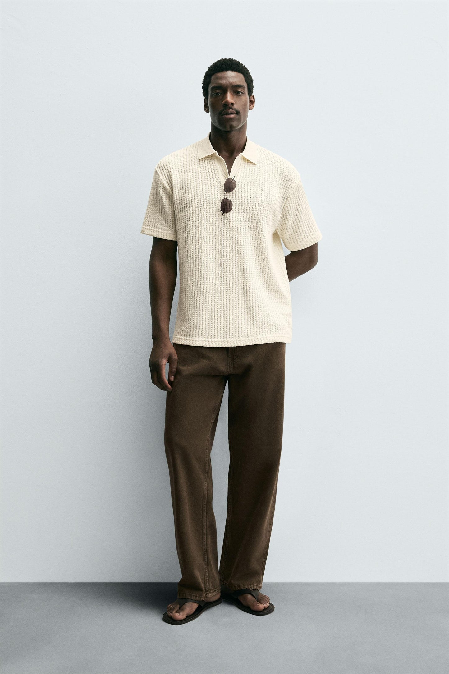 TEXTURED POLO SHIRT