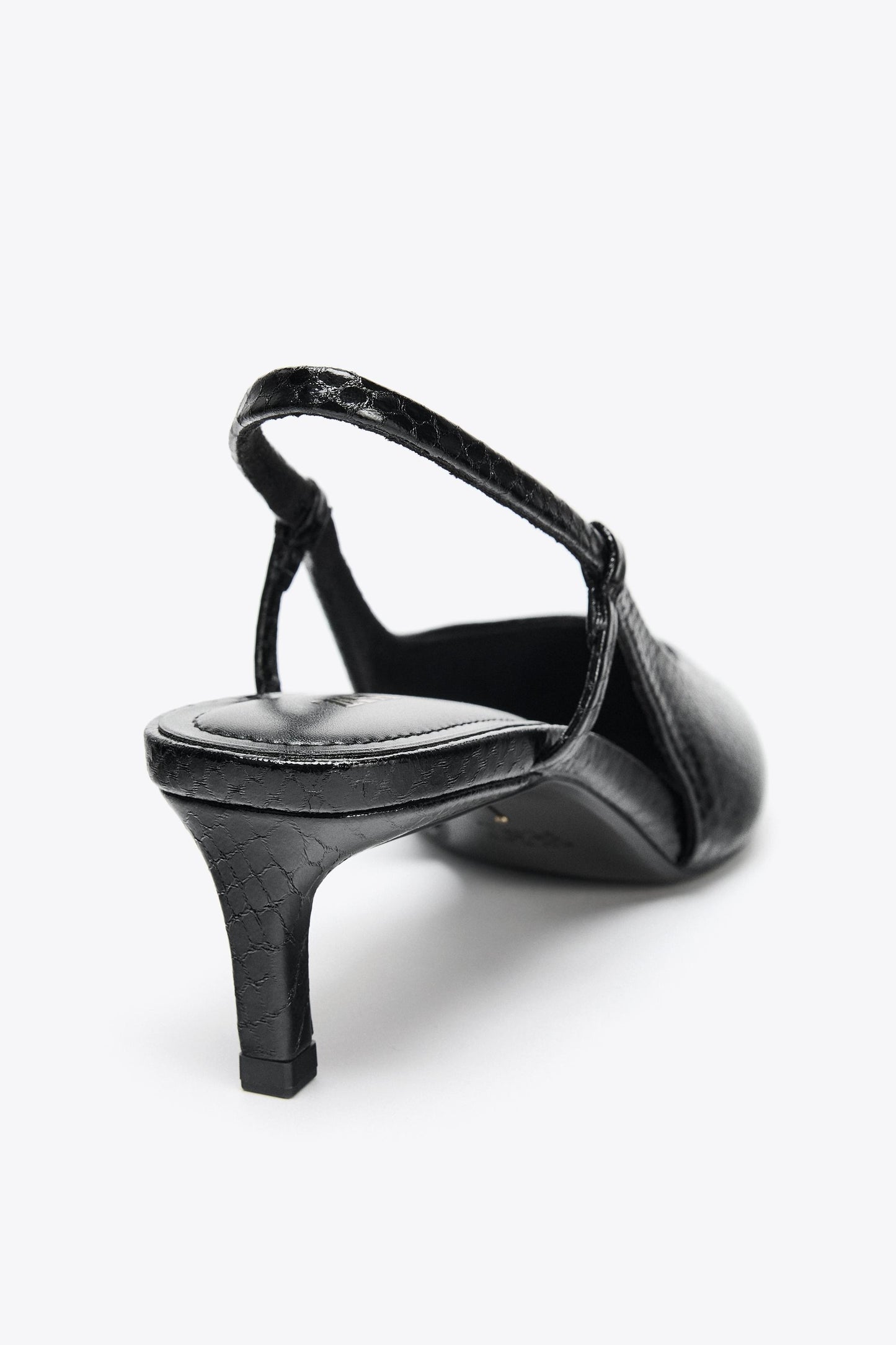 TEXTURED SLINGBACK SHOES