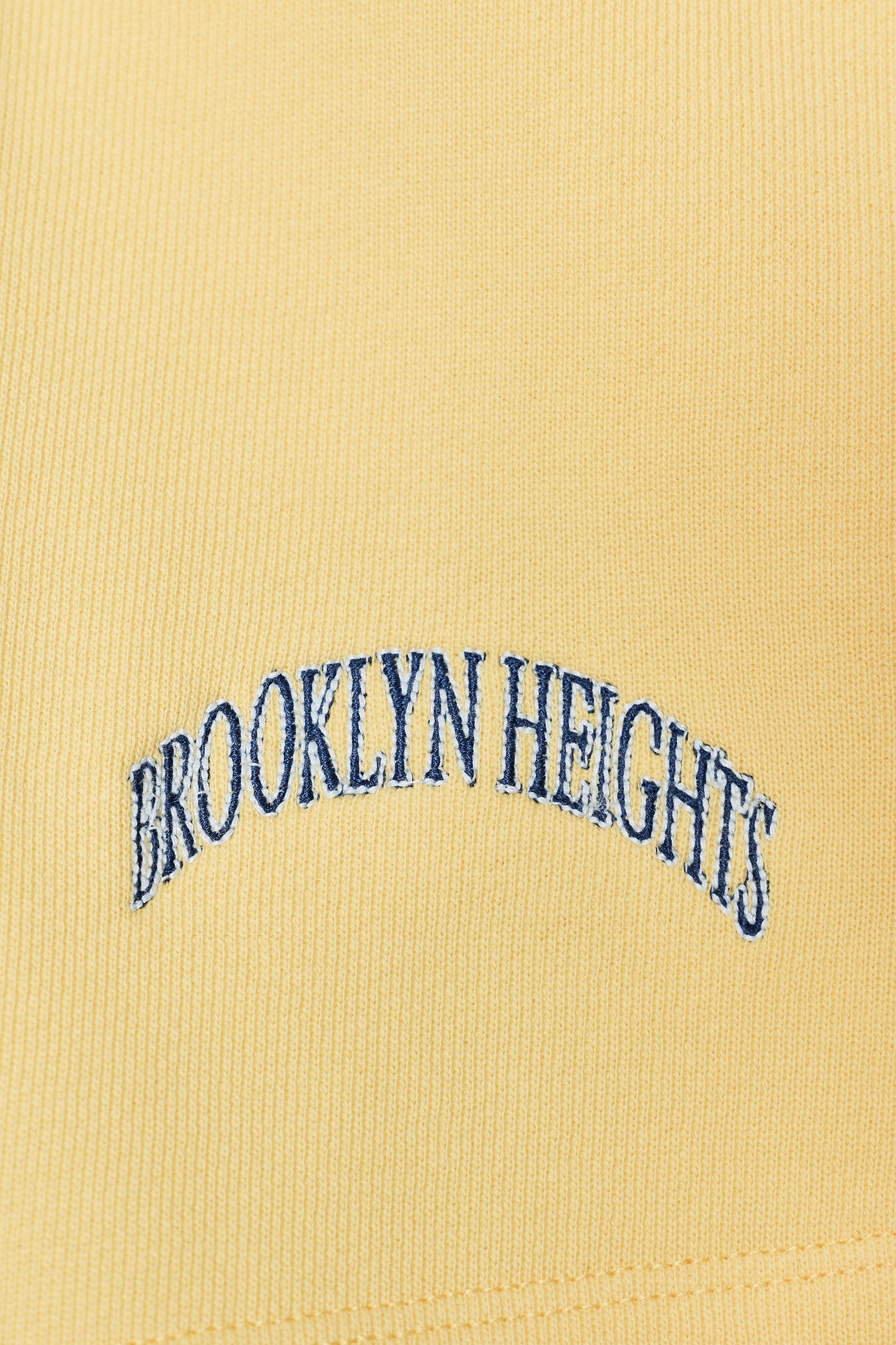 EMBROIDERED TEXT FLEECE SHORTS