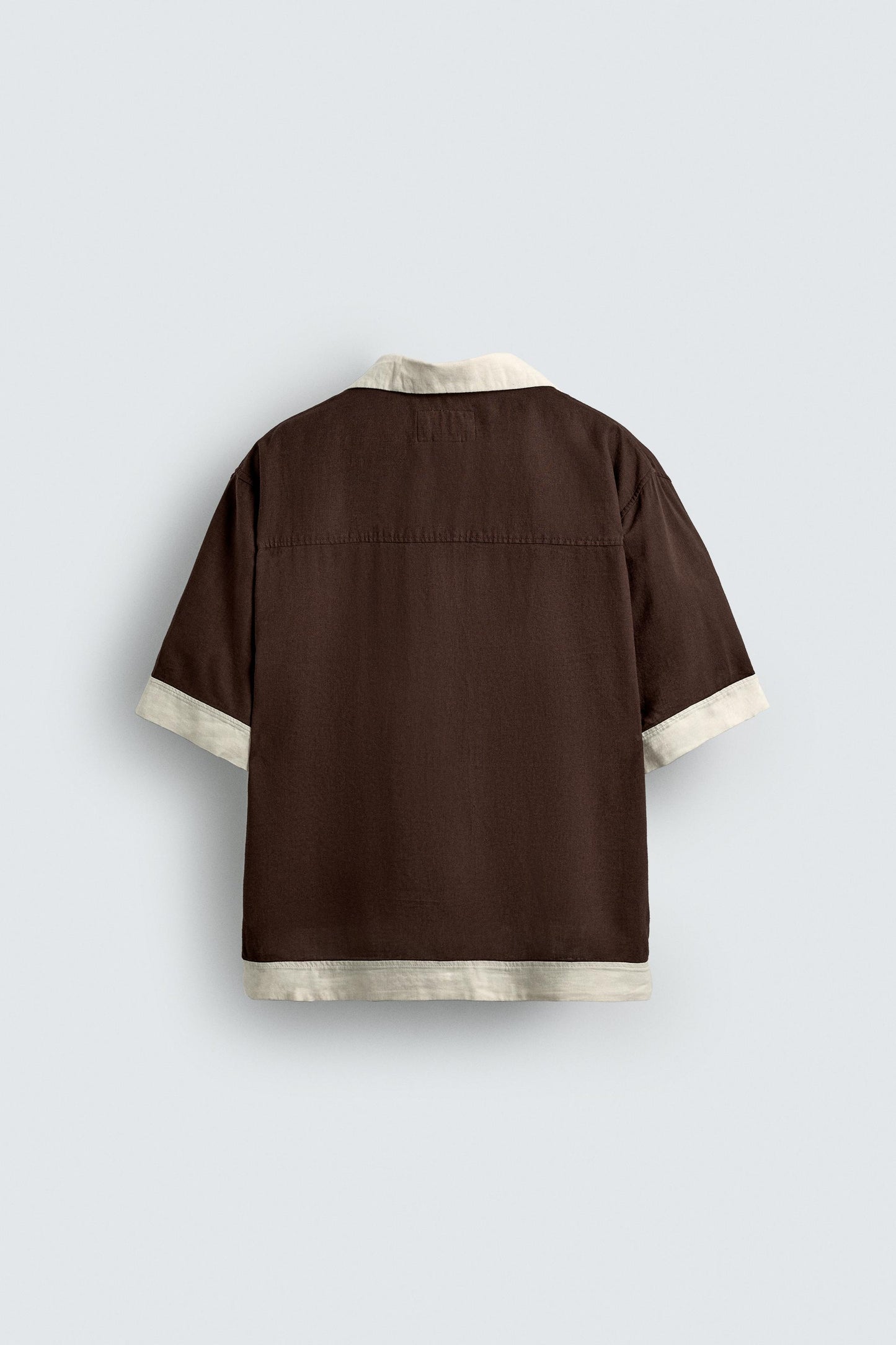 COLORBLOCK VISCOSE-LINEN SHIRT
