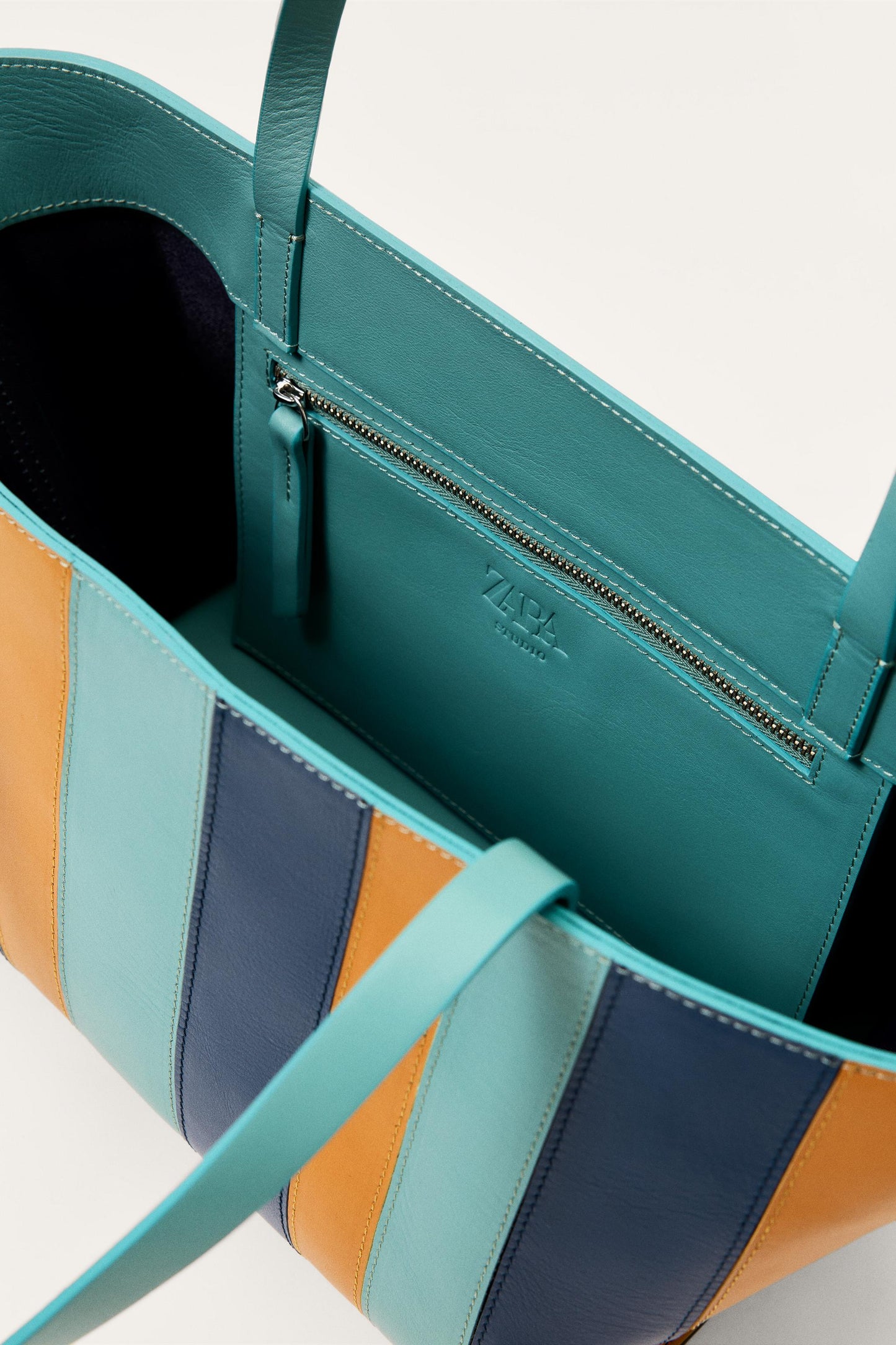 LIMITED EDITION STRIPED LEATHER SHOPPER