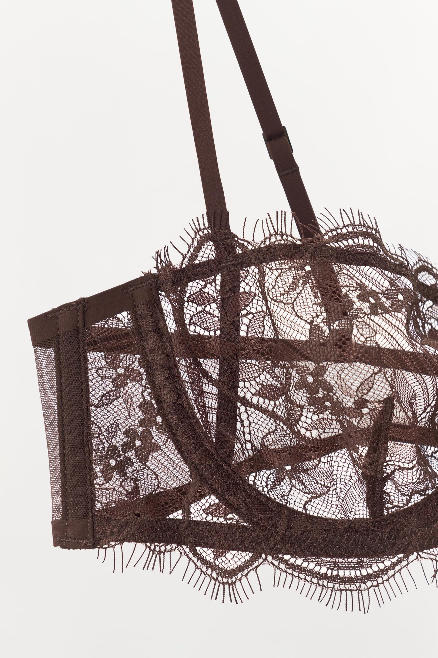 FLORAL EMBROIDERED LACE UNDERWIRE BRALETTE