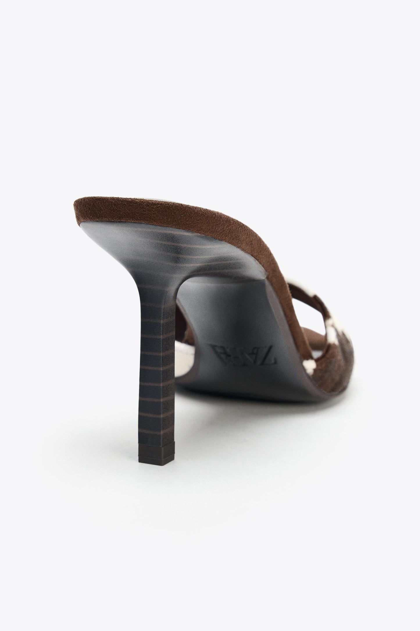 ANIMAL PRINT LEATHER HEELED SANDALS