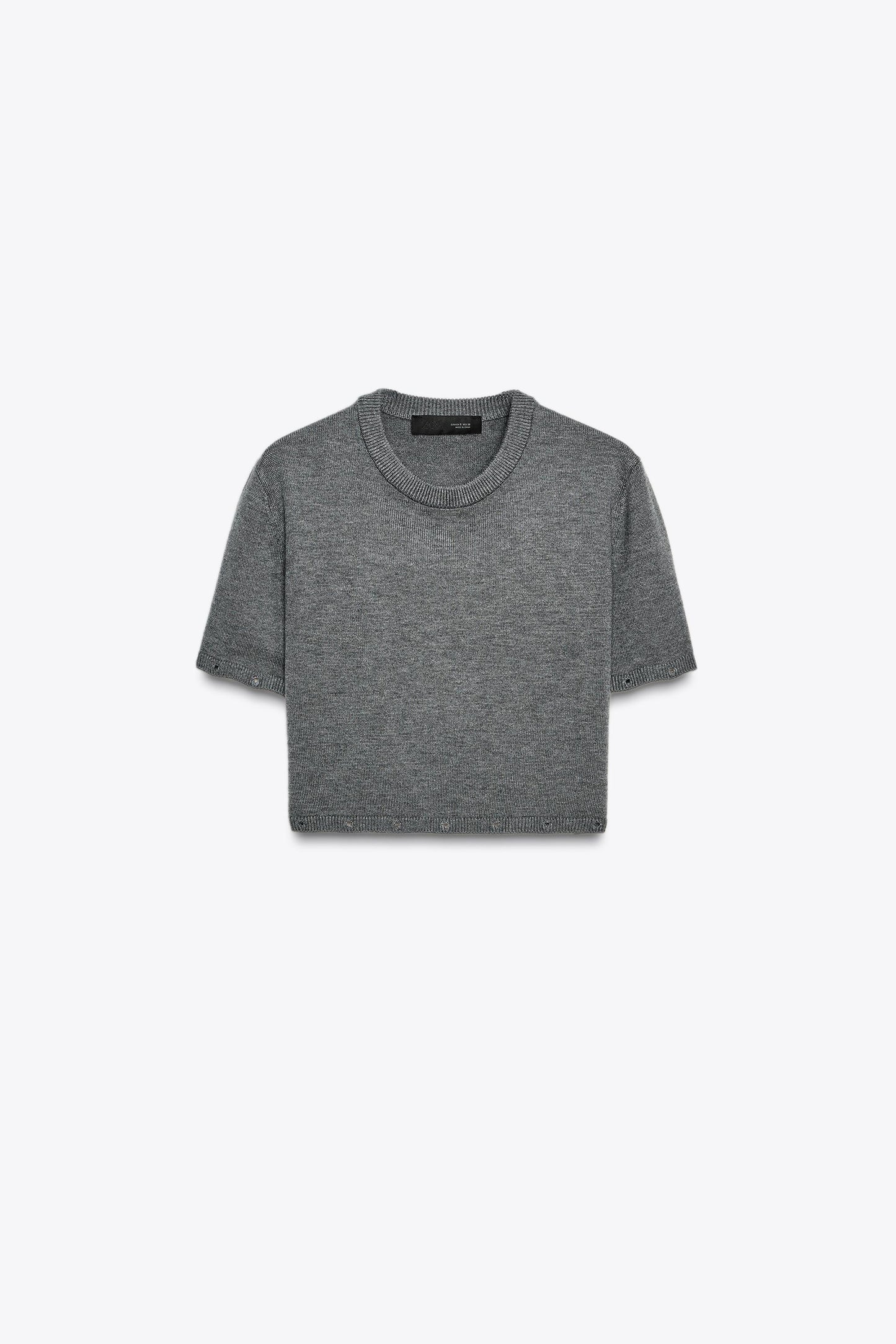BUTTON KNIT DETACHABLE SWEATER
