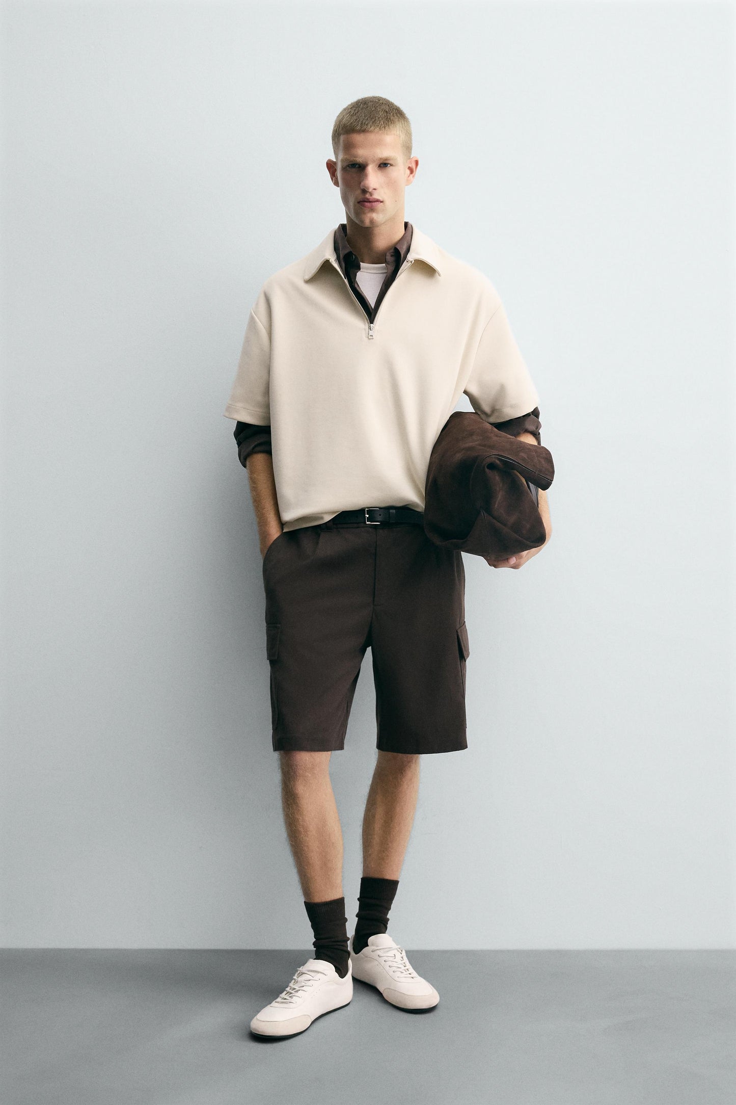 INTERLOCK ZIP POLO SHIRT