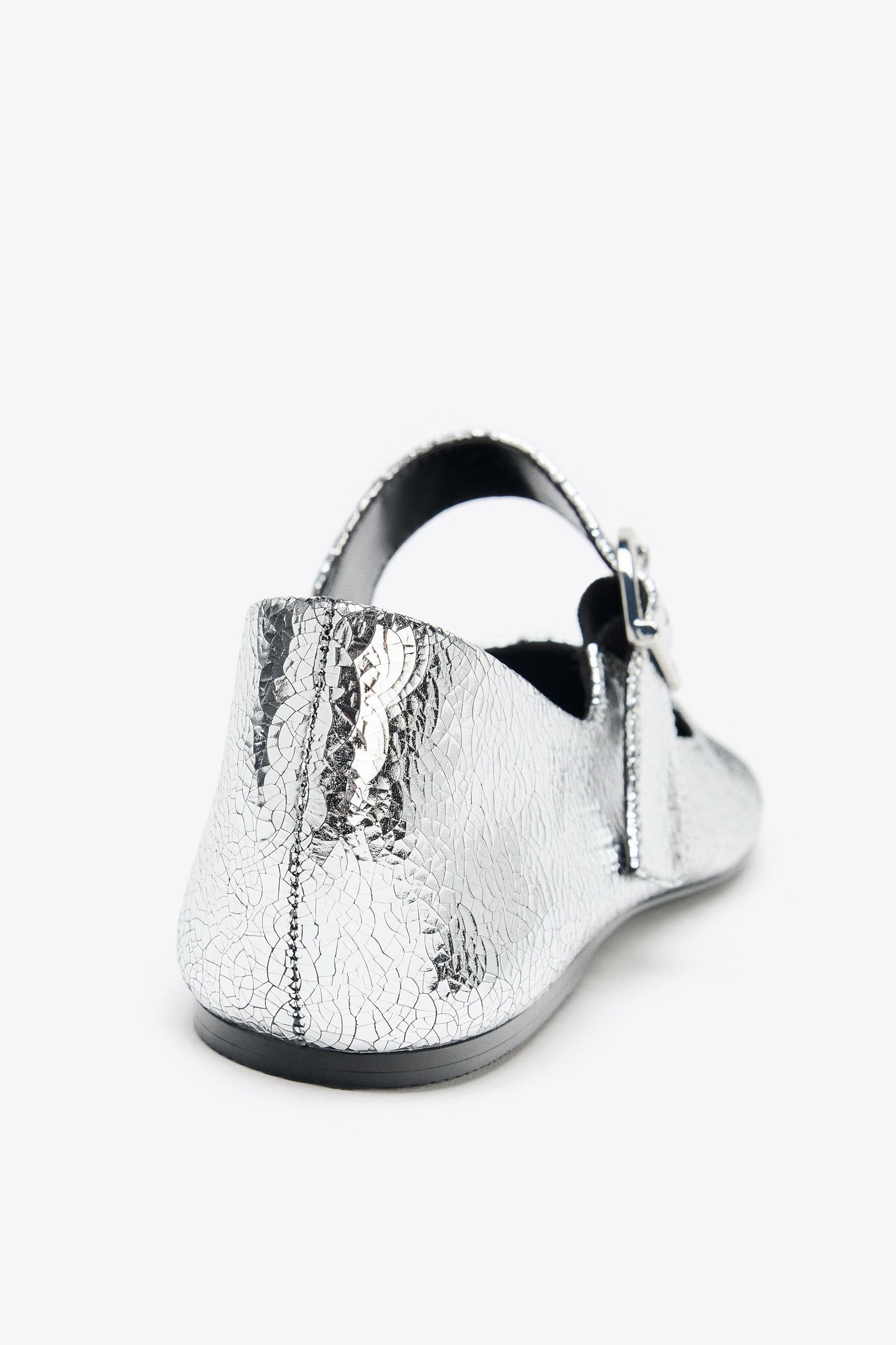 METALLIC LEATHER BALLET FLATS