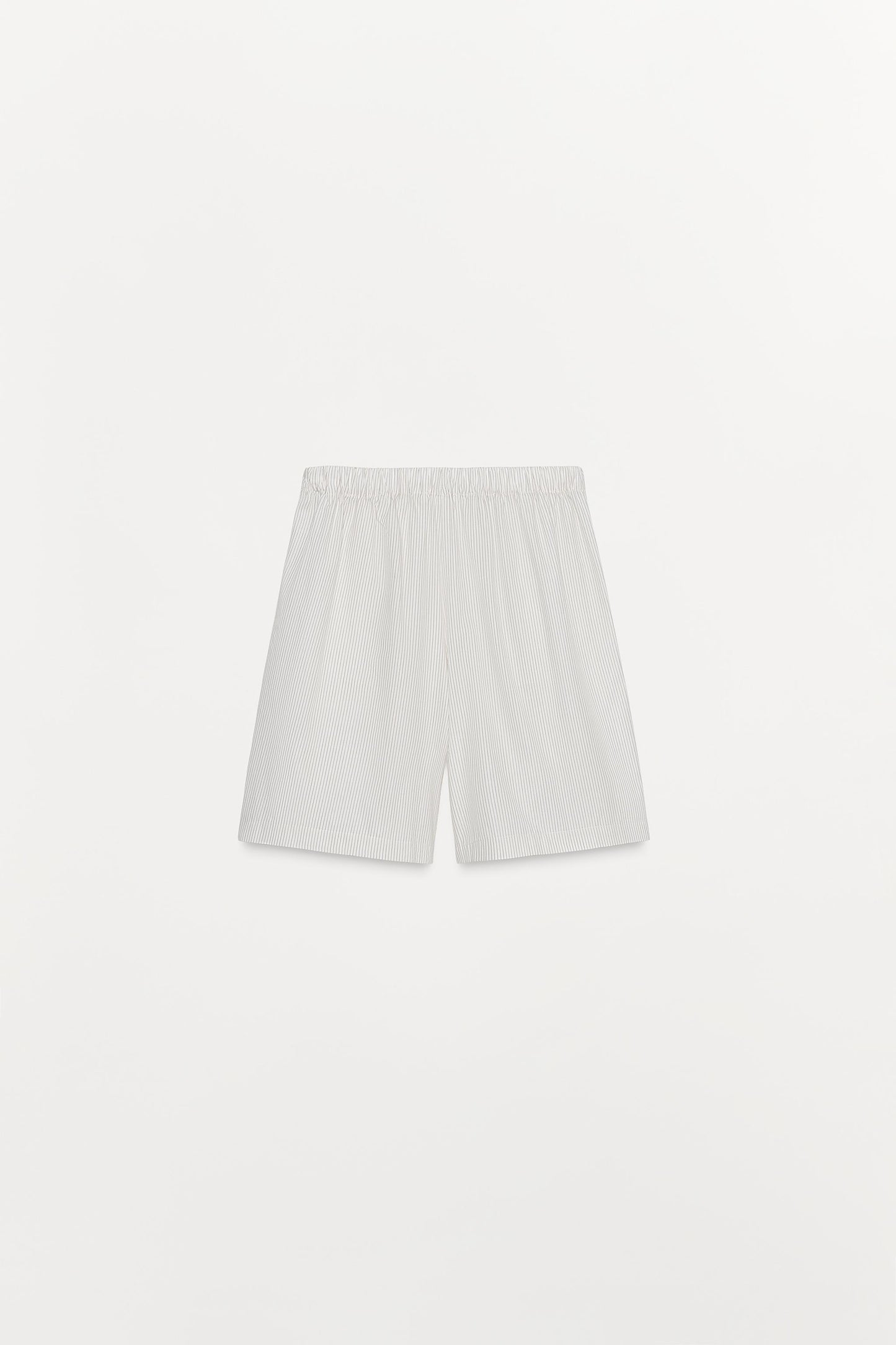 STRIPED POPLIN BERMUDA SHORTS