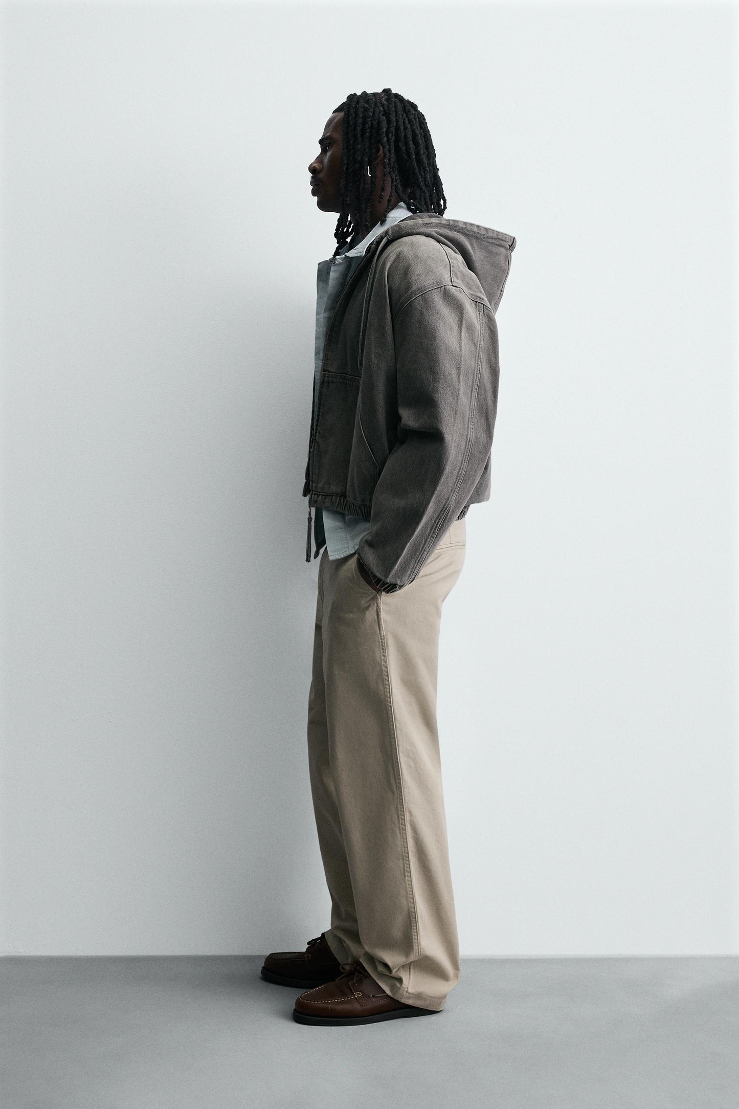 WASHED HOODED JACKET