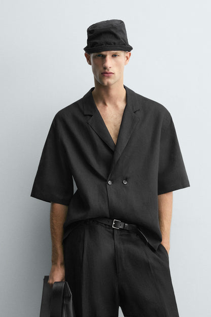 100% LINEN KIMONO SHIRT
