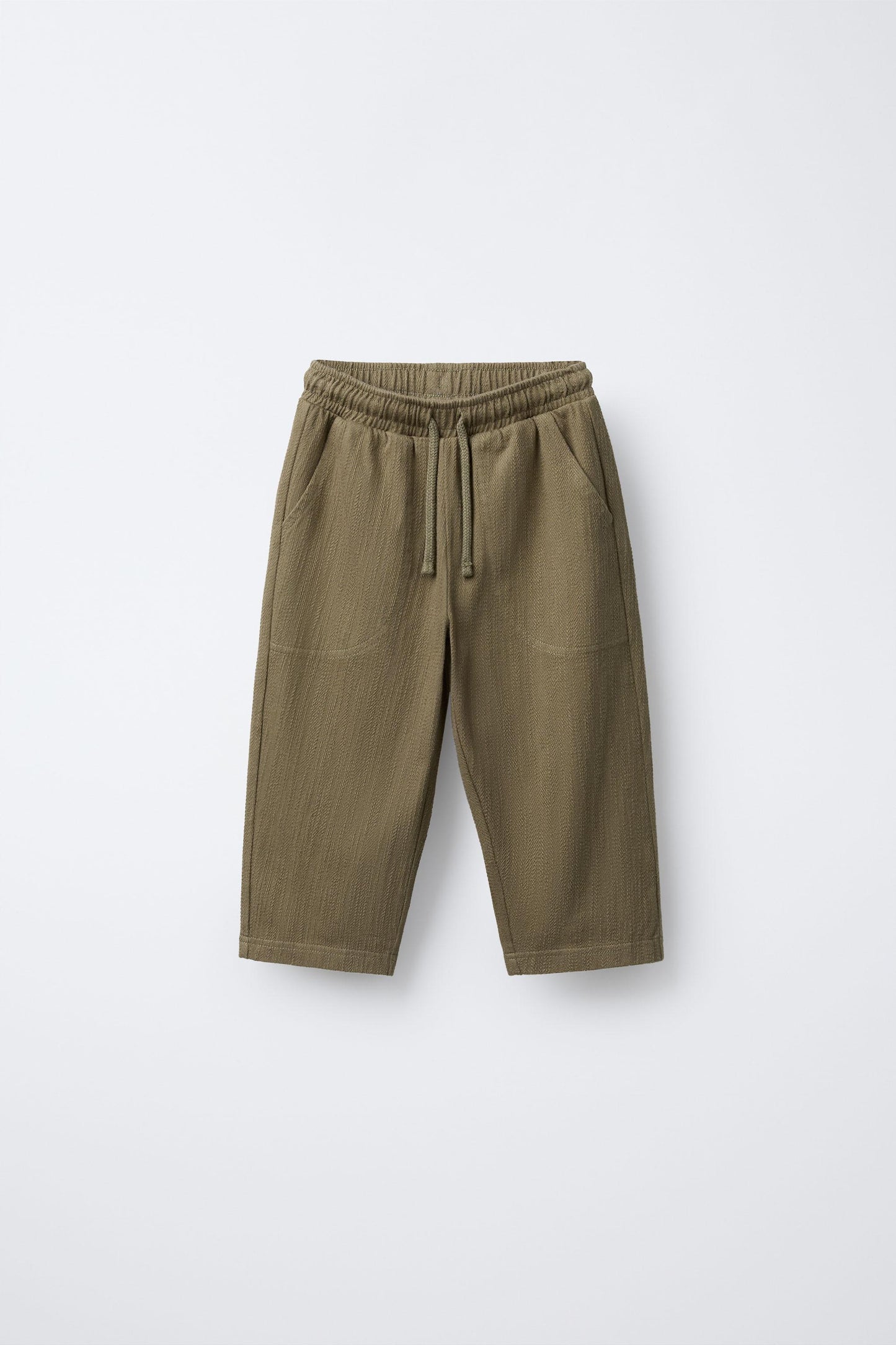TEXTURED PANTS WITH LABEL