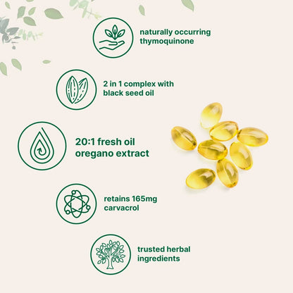 Oregano Oil & Black Seed Oil Softgels - 2-in-1 Foundational Wellness-Shop