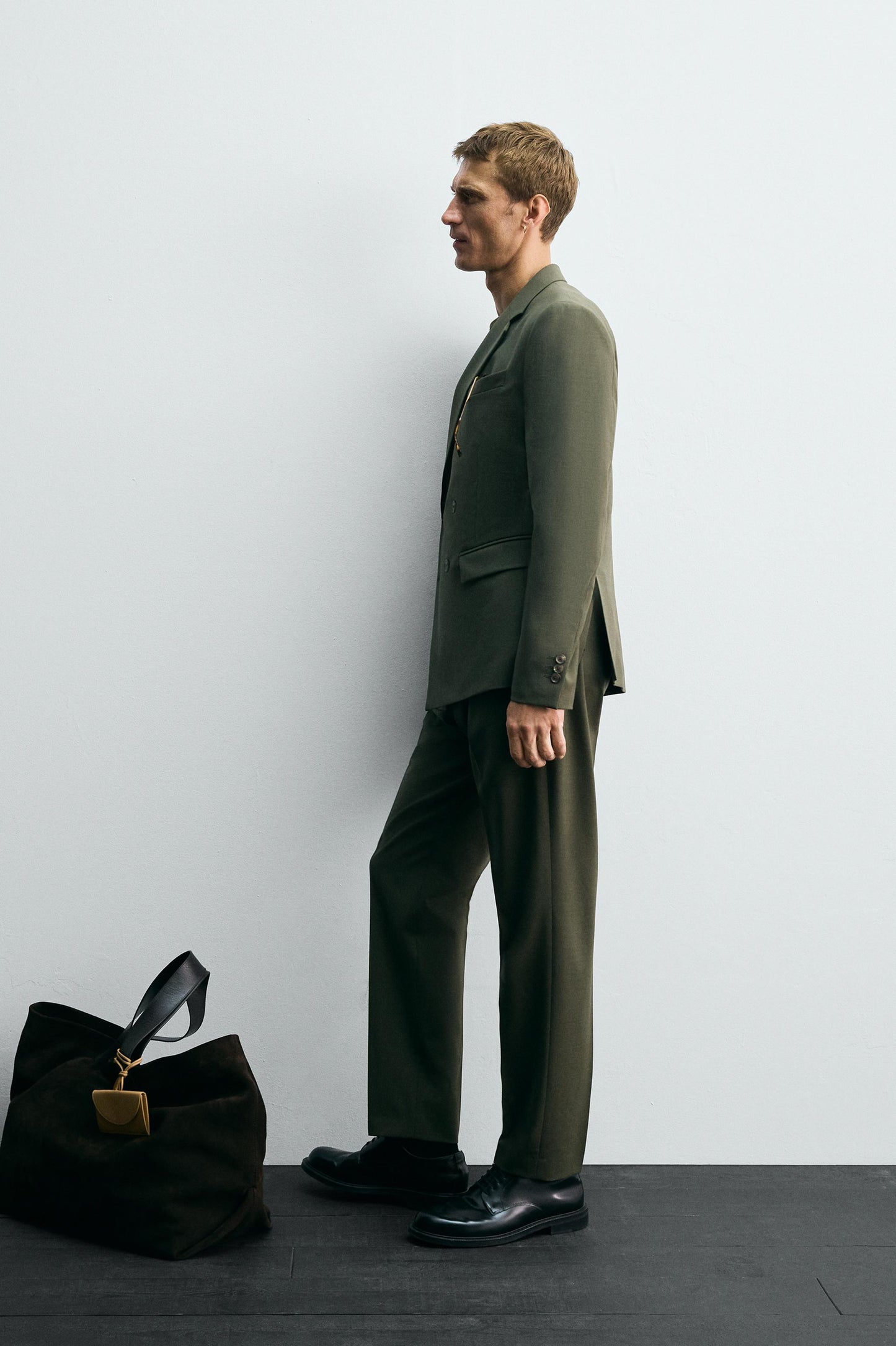 WOOL DOUBLE BREASTED SUIT BLAZER