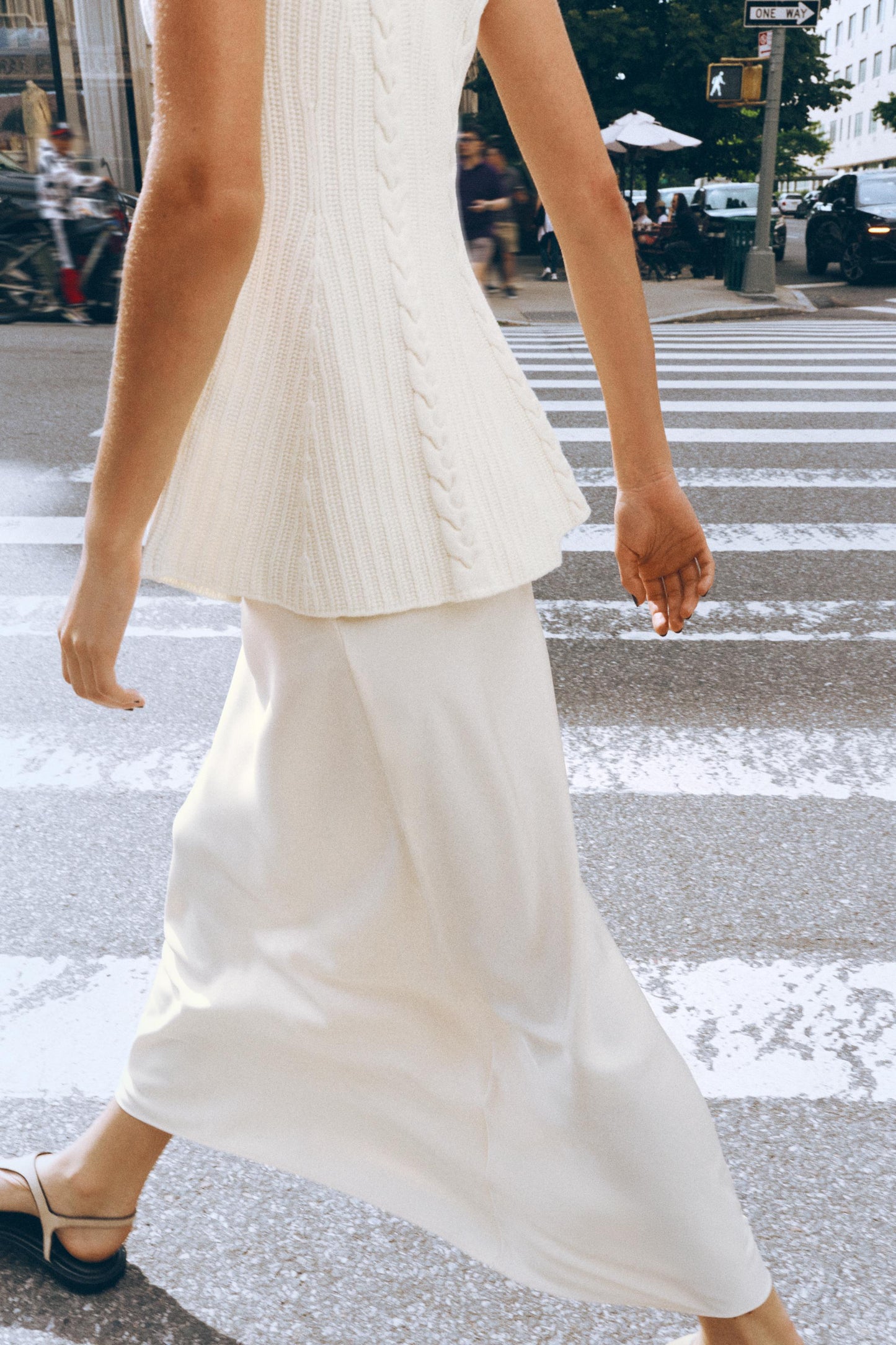 SATIN MIDI SKIRT