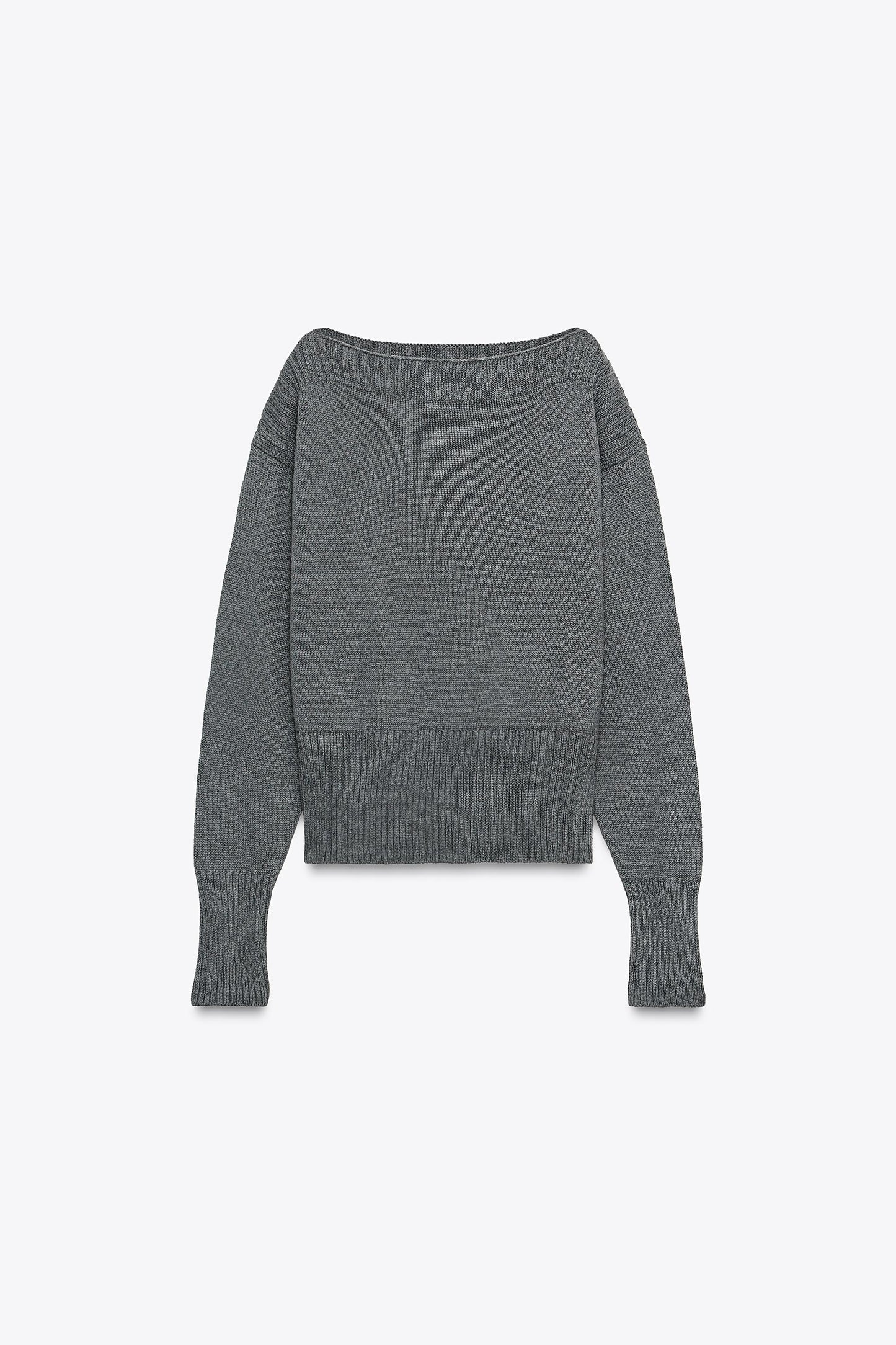 BOAT NECK KNIT SWEATER