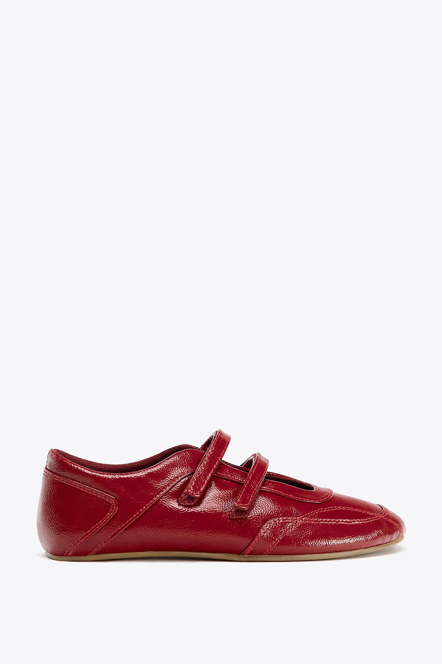 PATENT DOUBLE STRAP BALLET FLATS