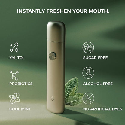 ZDEER Smart Electric Oral Spray- Mouth SprayFresh Breath, Cool Mint Breath Spray, MouthFreshener Spray,Rechargeable, Alcohol Free,With 4 Pods (Classic+4 Bombs) bad odor Care[BD]#springtok