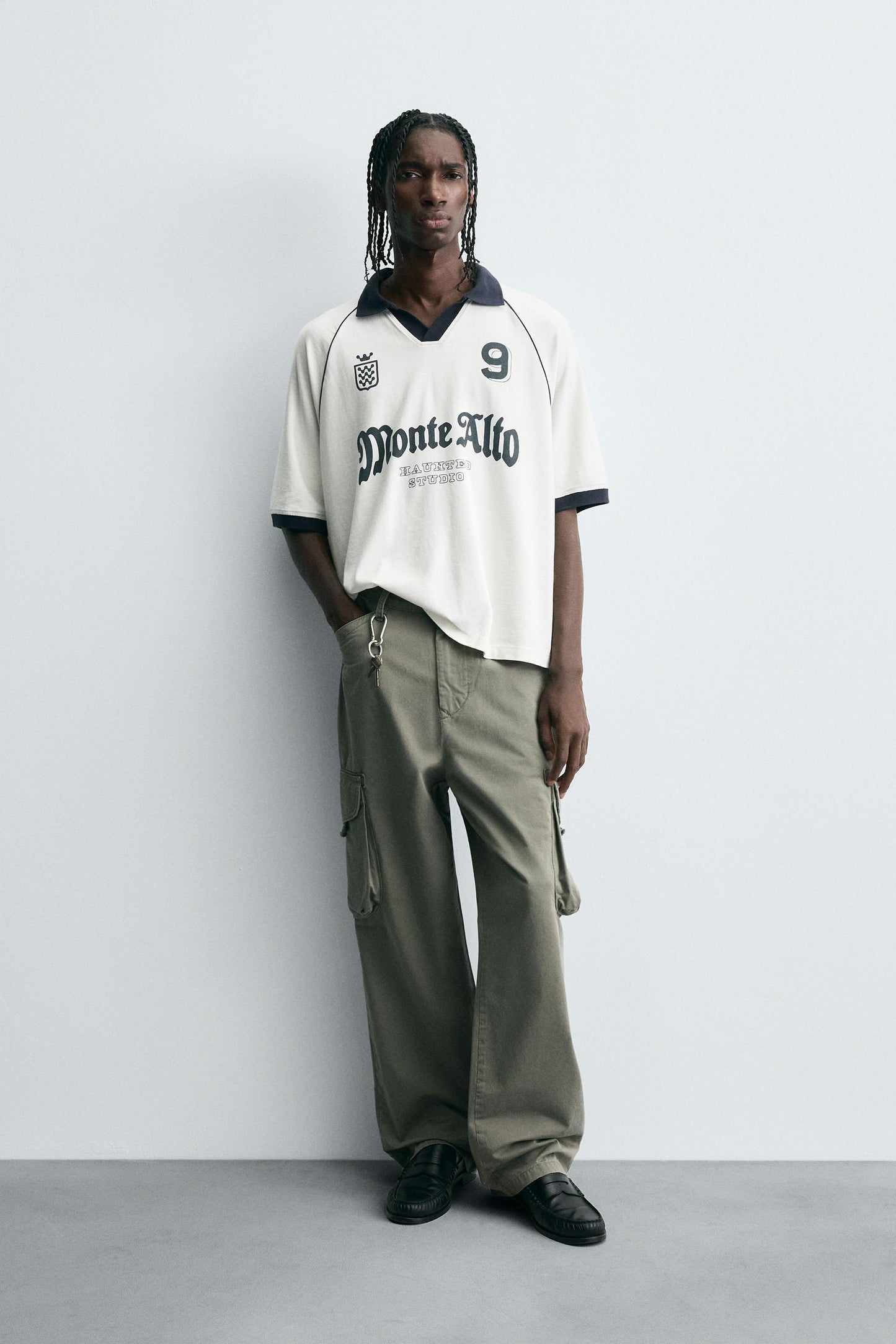 RETRO SOCCER PRINTED POLO SHIRT
