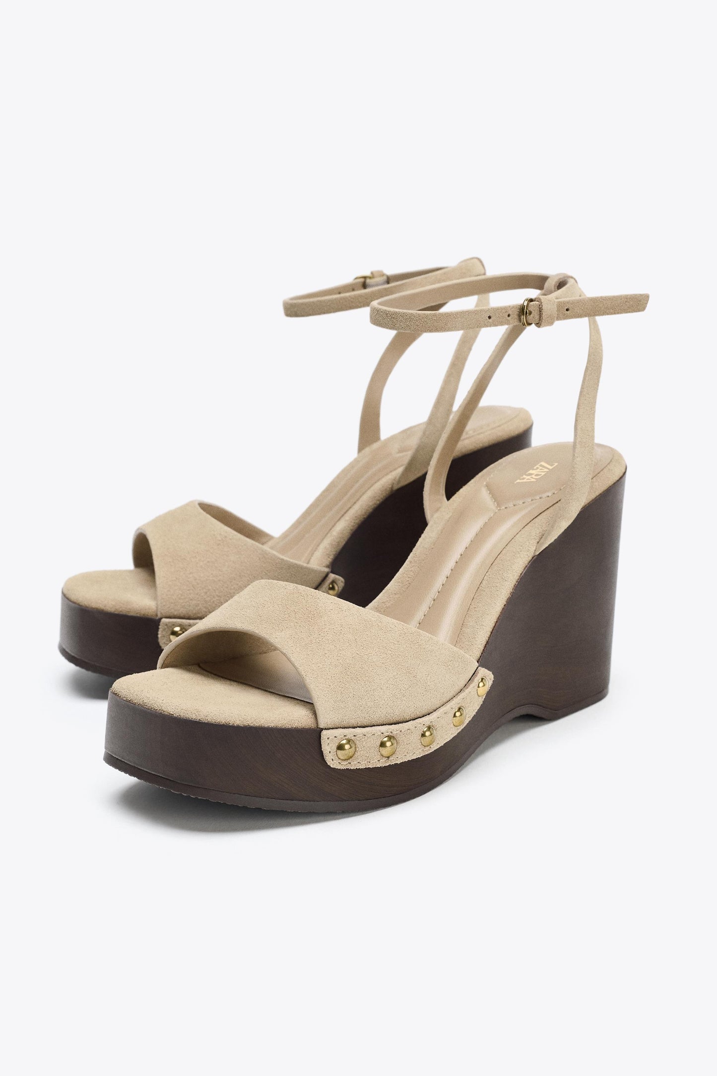 STUDDED SUEDE SANDALS