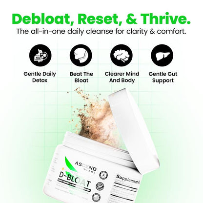 D-BLOAT Daily Debloat Powder - 30 Servings - Natural Bloating Relief & Water Retention Support - Dietary Supplement-Shop