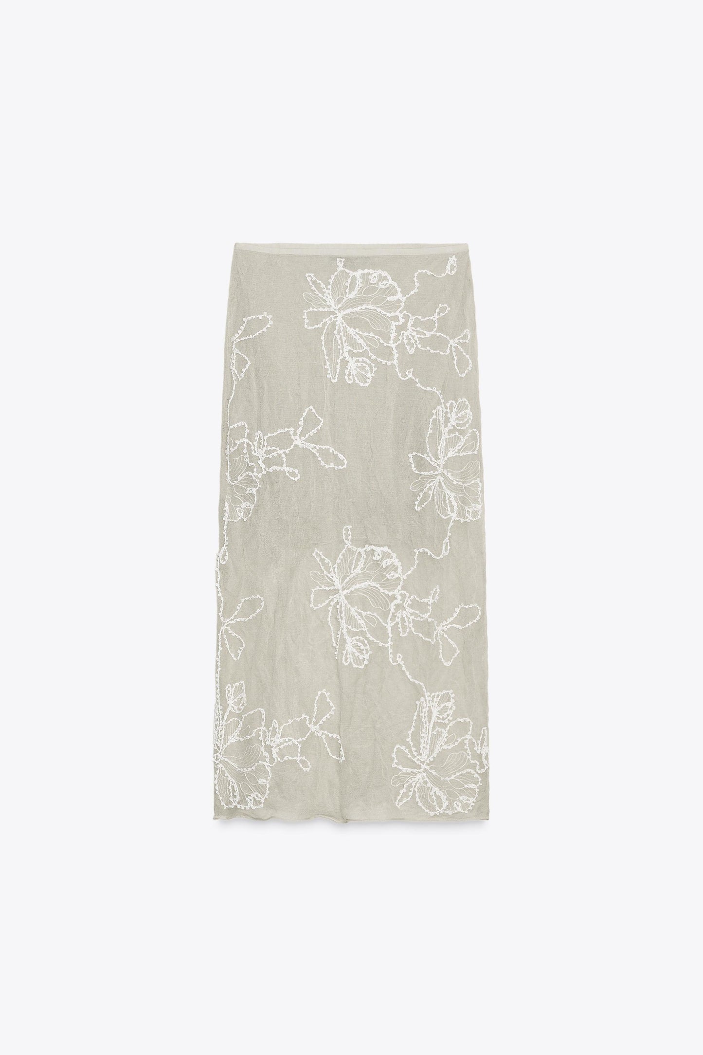 SEMI-SHEER STRUCTURED KNIT SKIRT