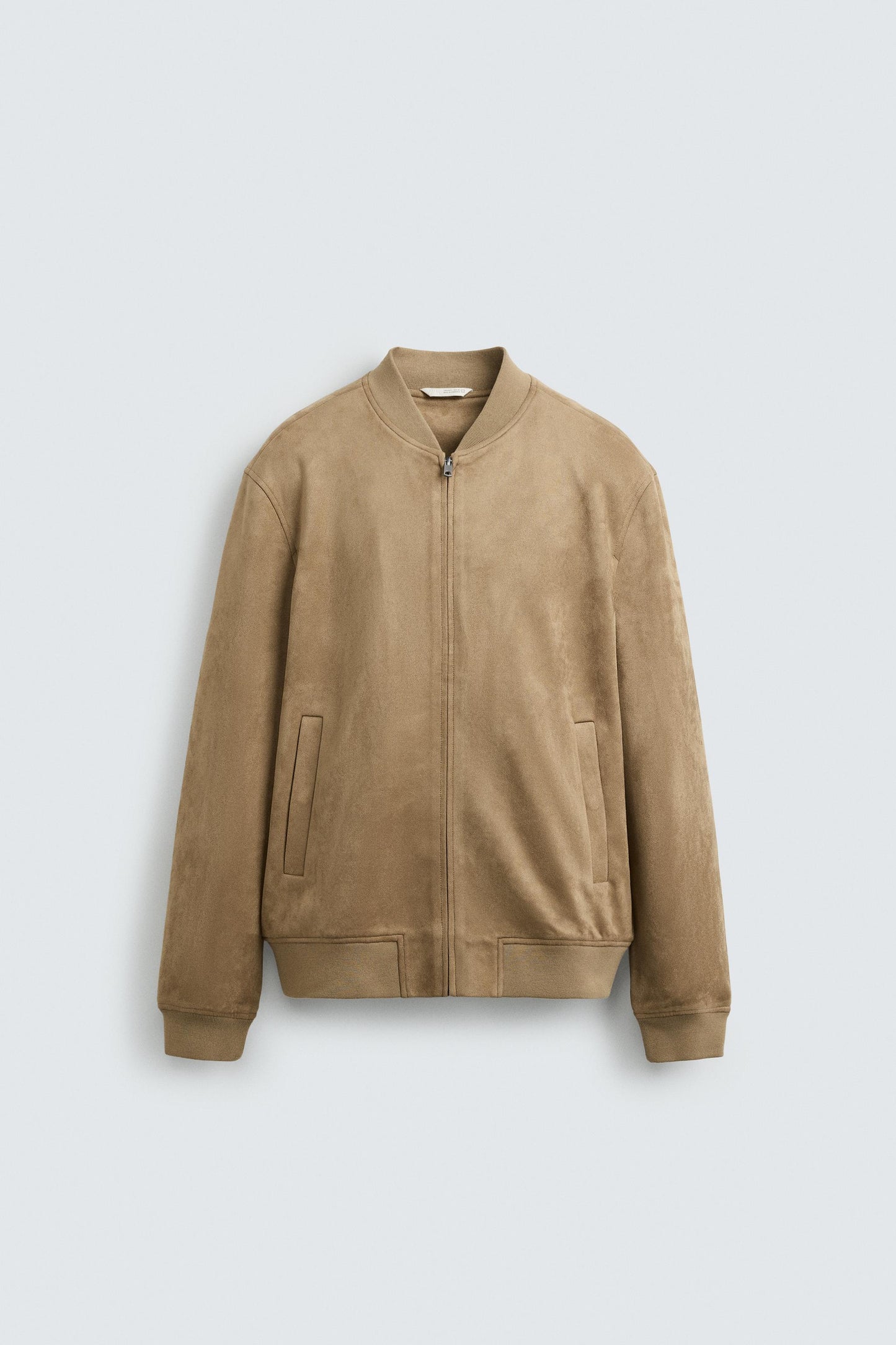 FAUX SUEDE BOMBER JACKET