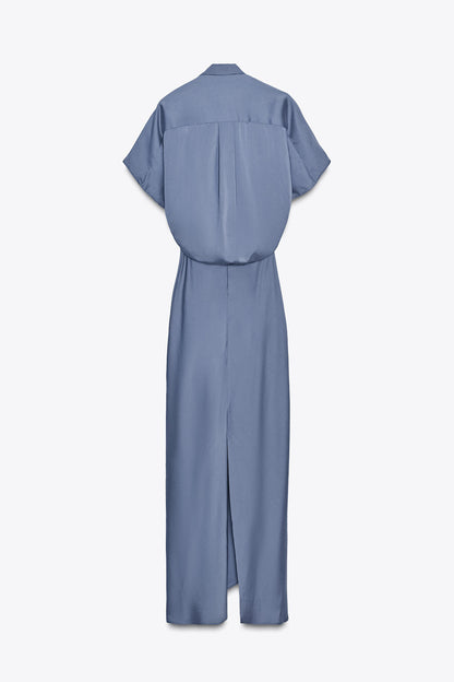 ZW COLLECTION SATIN EFFECT WRAP DRESS