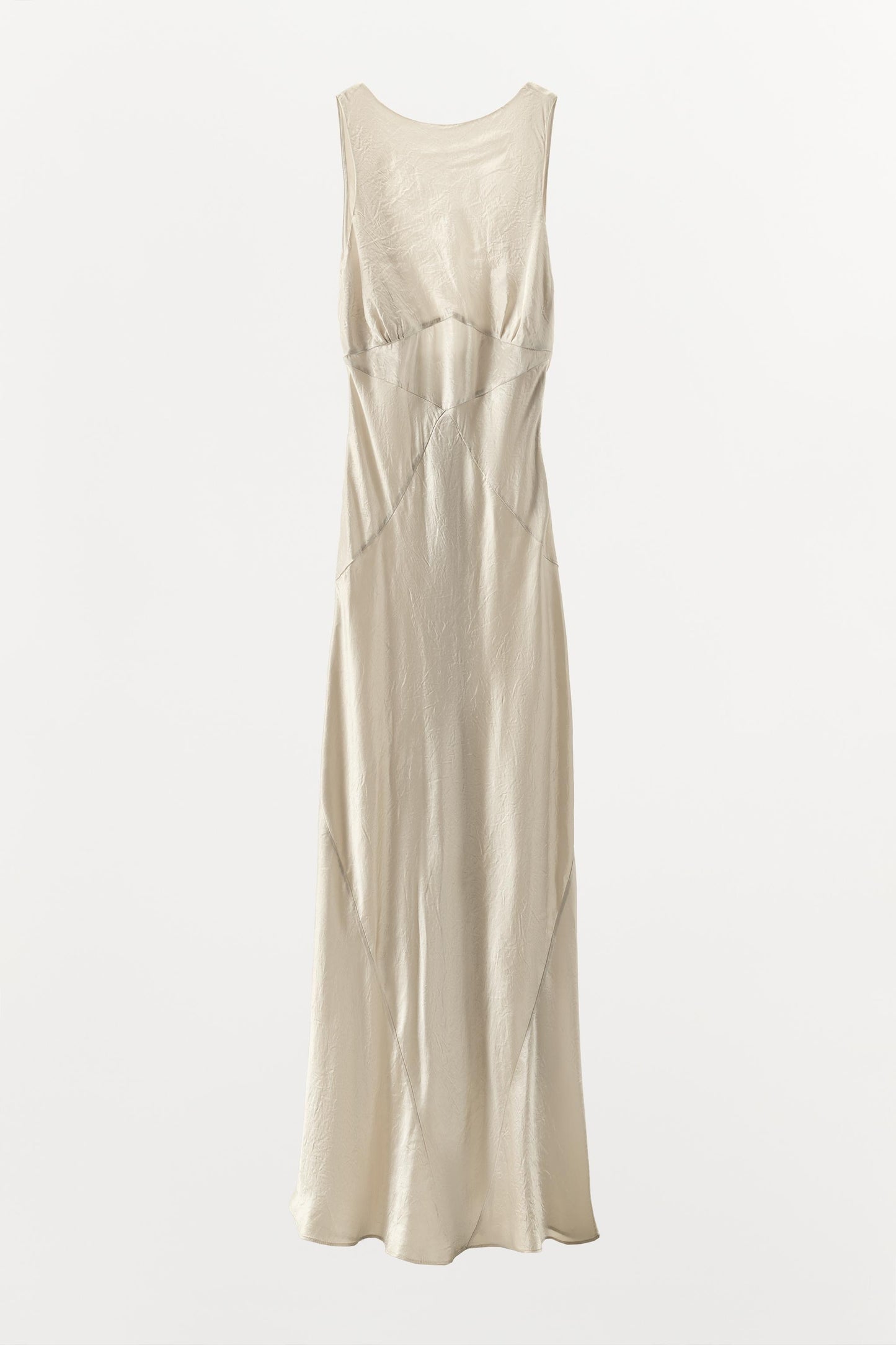 LIMITED EDITION WRINKLED EFFECT SATIN DRESS