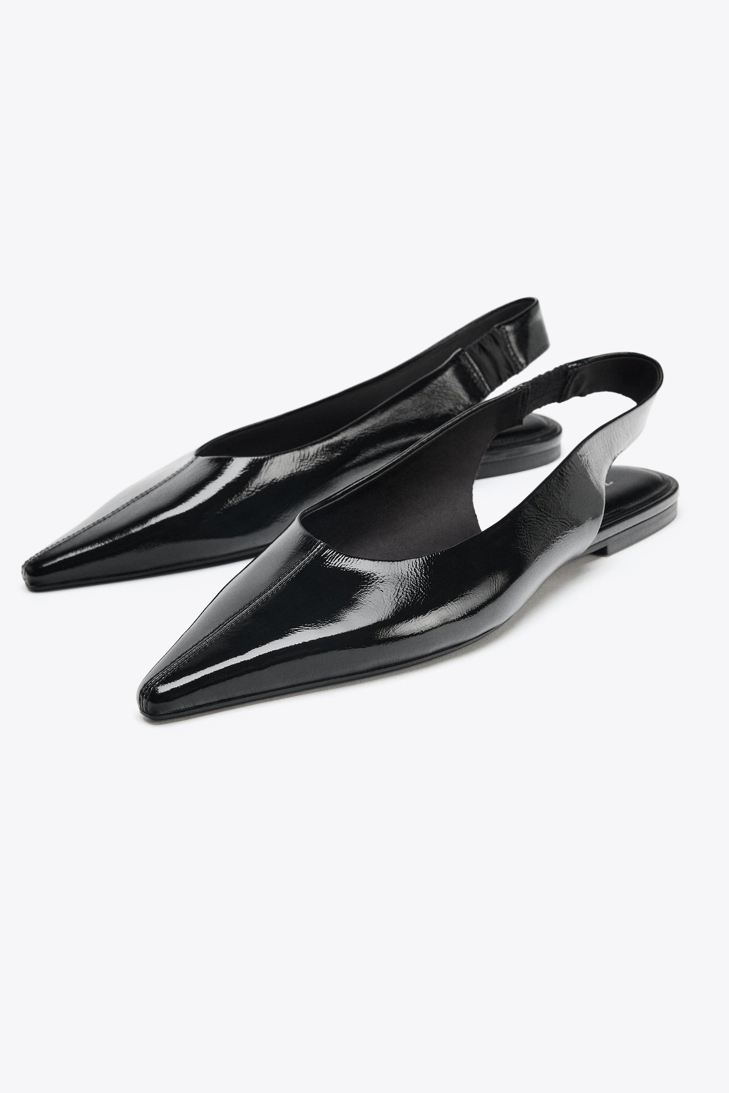 LEATHER SLINGBACK BALLET FLATS