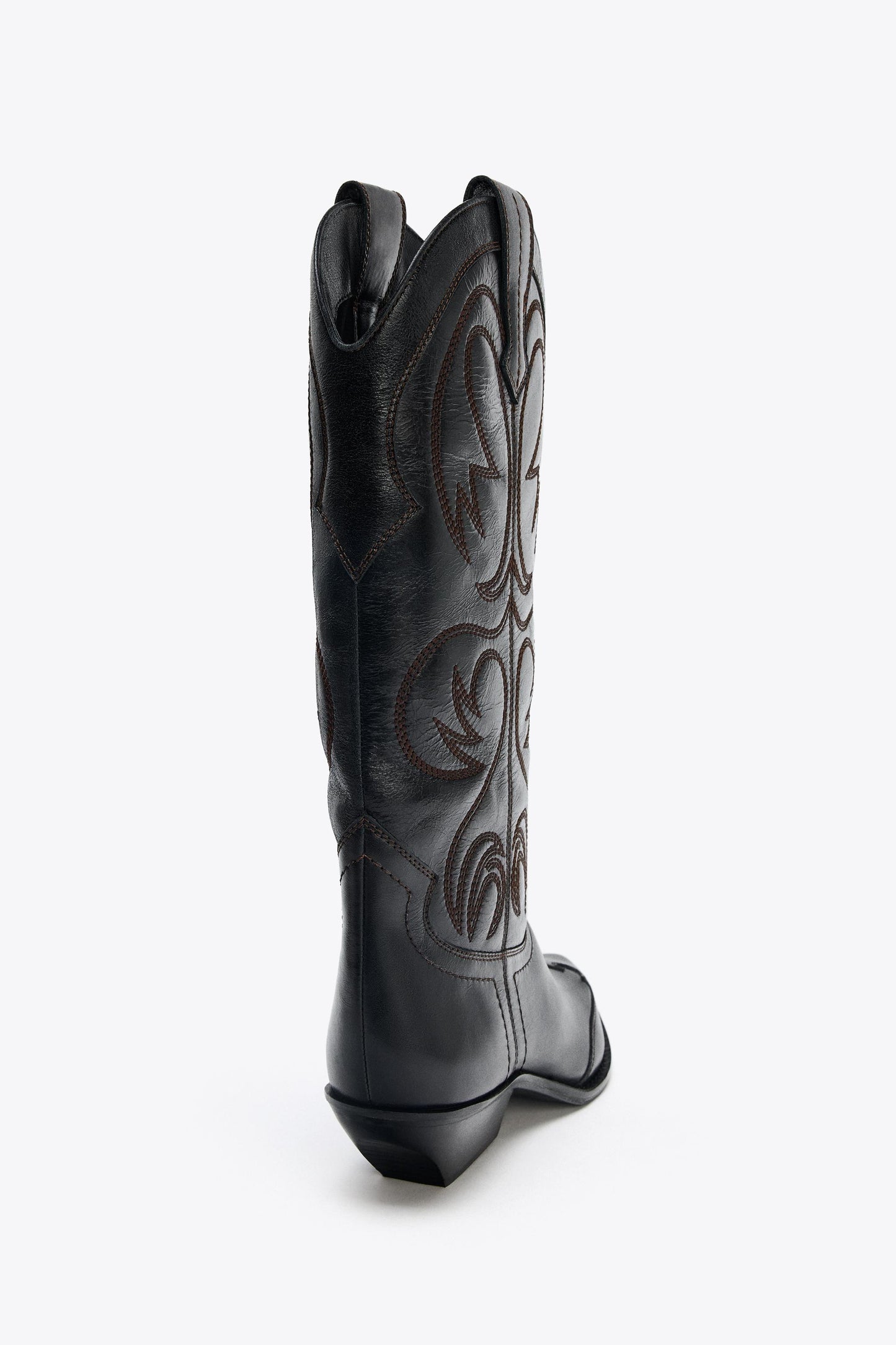 EMBROIDERED LEATHER COWBOY BOOTS
