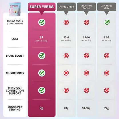 ZOOONE Super Yerba | Yerba Mate Instant Tea Powder | RASPBERRY LEMONADE Flavor | 30 Servings