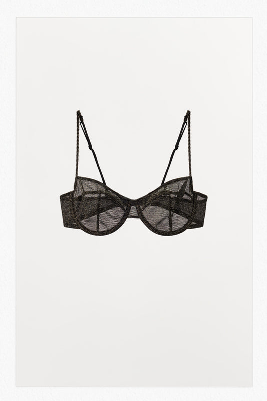 METALLIC THREAD UNDERWIRE BRA