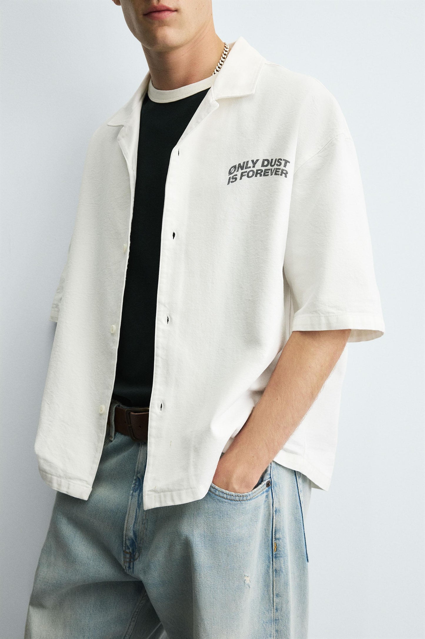TEXTURED PRINT SHIRT