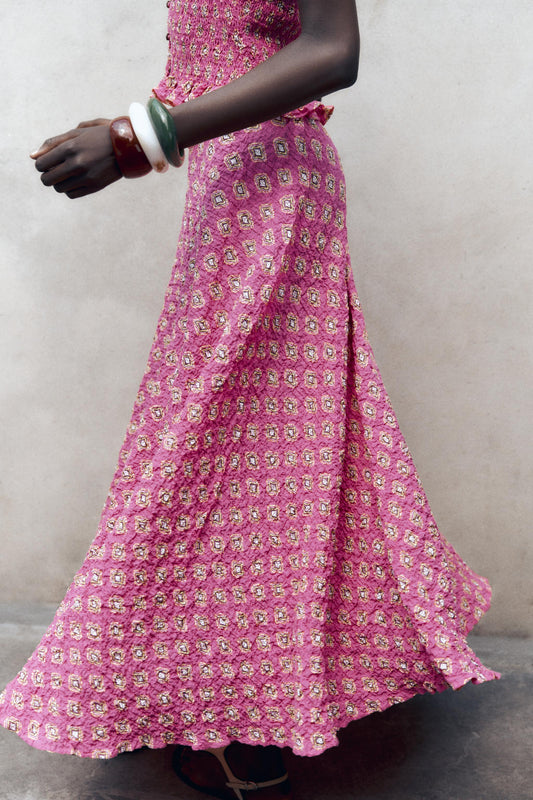 PRINTED MIDI SKIRT