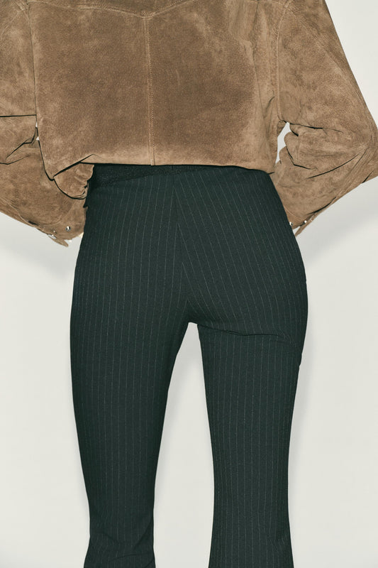 STRIPED MINI FLARE LEGGINGS