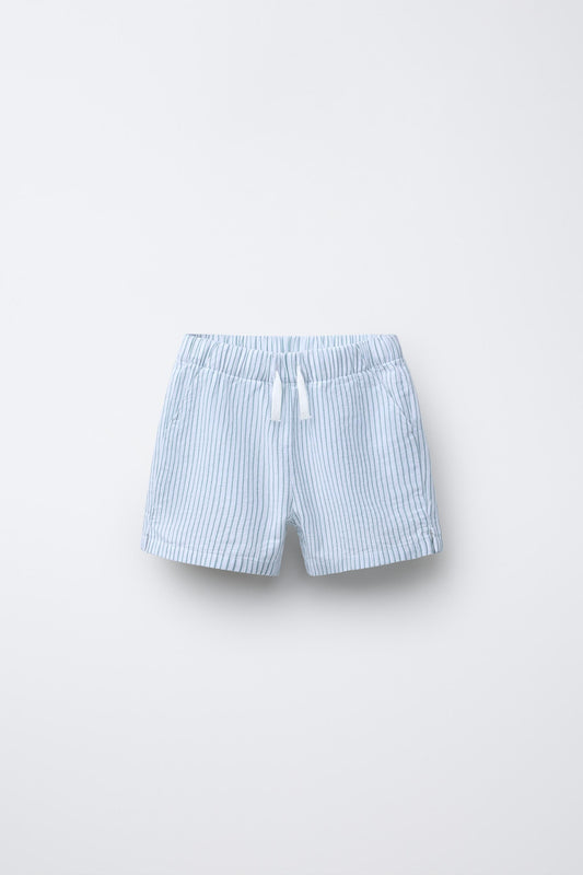 TEXTURED STRIPED SHORTS