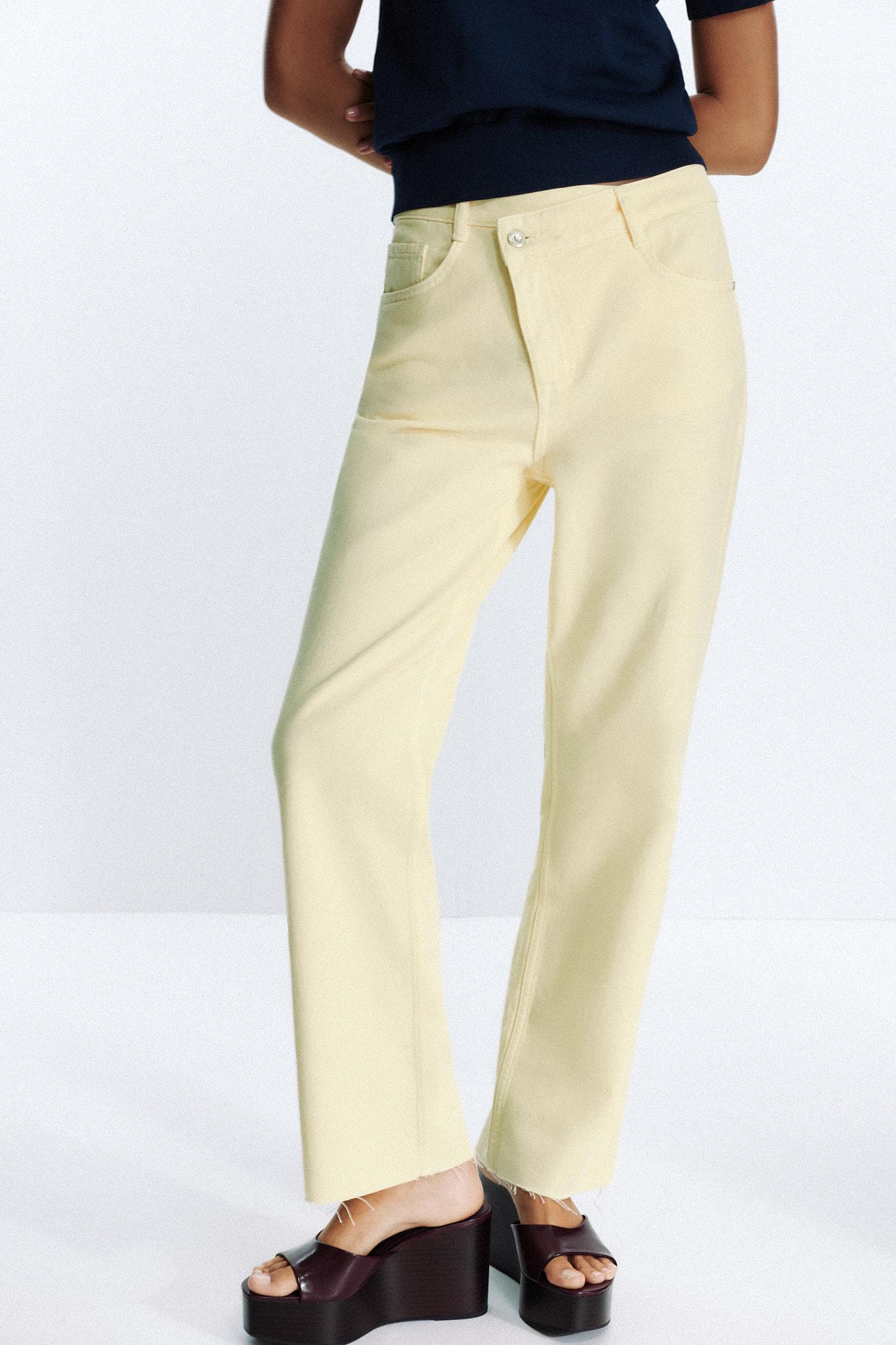 Z.09 STRAIGHT ANKLE HIGH WAIST CROSSOVER WAIST JEANS