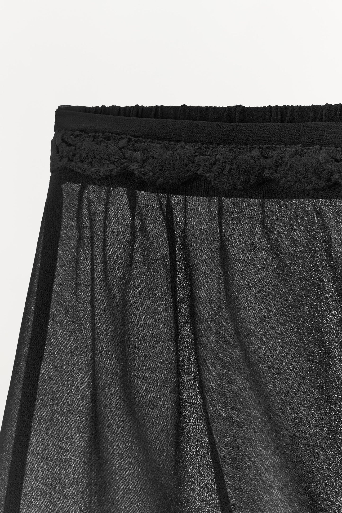 CROCHET TRIM SHORTS
