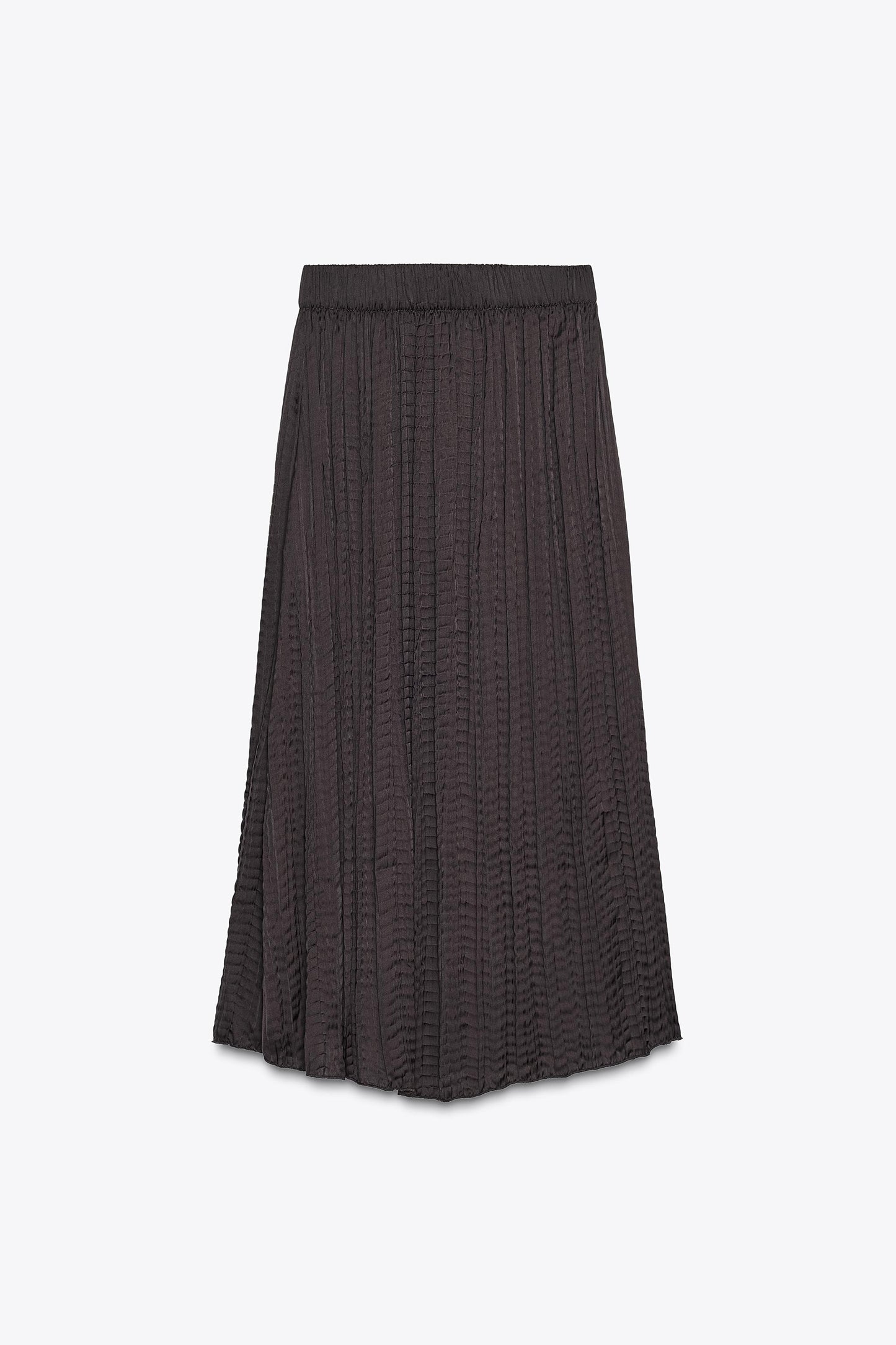 WRINKLED EFFECT SATIN SKIRT