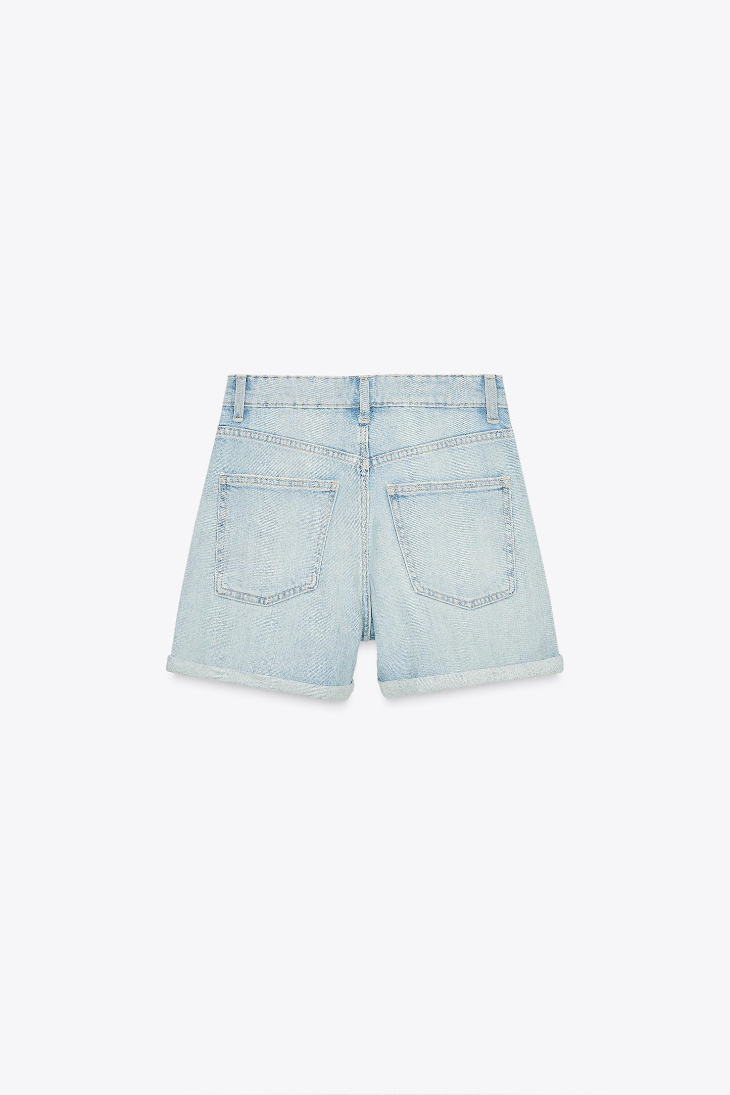 HIGH WAIST TRF MOM FIT SHORTS