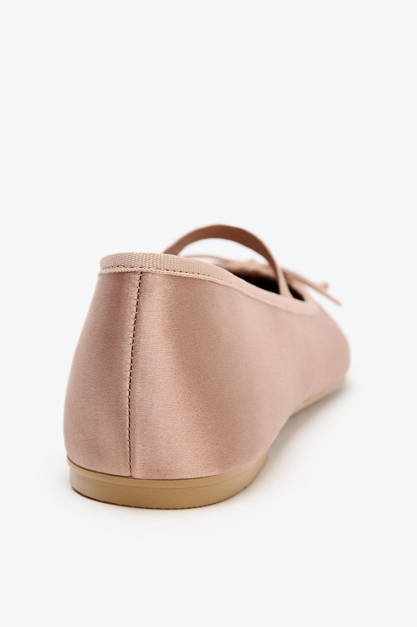 SATIN BOW BALLET FLATS