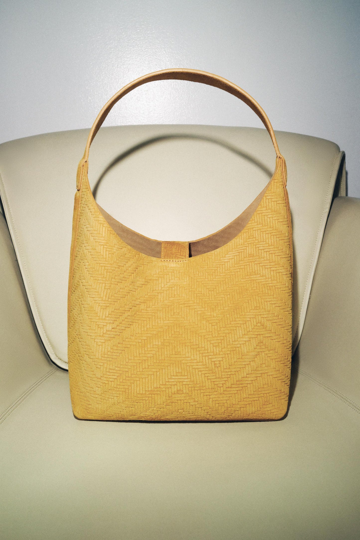 SPLIT LEATHER BRAIDED BAG