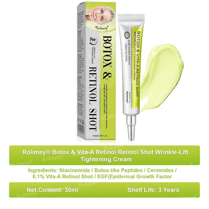 👨‍⚕️Made and shipped from Australia 💫Rolimey® Botox & Vita-A Retinol Shot Wrinkle-Lift Tightening cream - Last Day Promotion 70% OFF