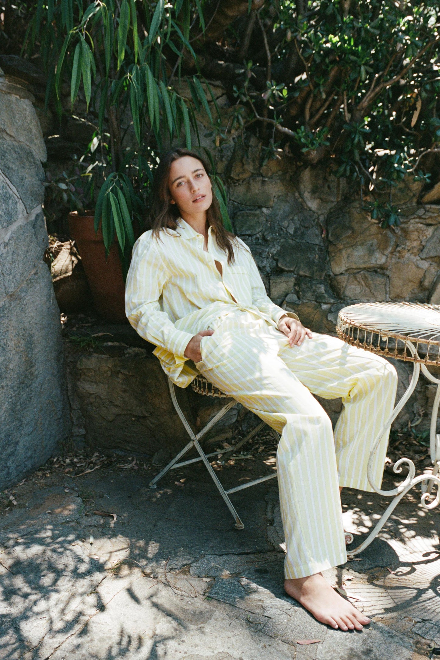 STRIPED PAJAMA SHIRT