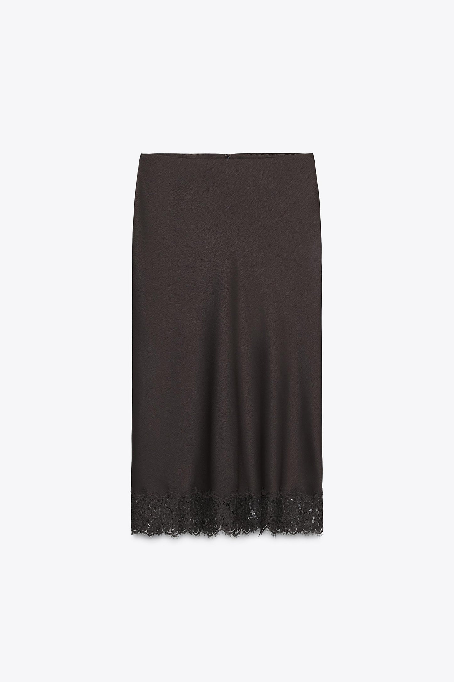 SATIN EFFECT LACE SKIRT ZW COLLECTION