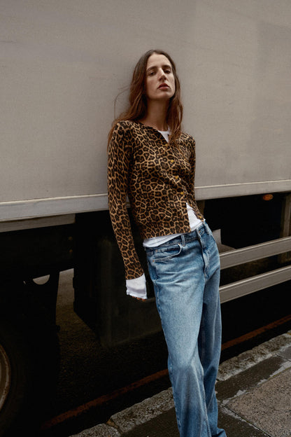 ANIMAL PRINT CARDIGAN