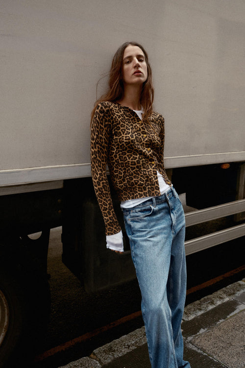 ANIMAL PRINT CARDIGAN