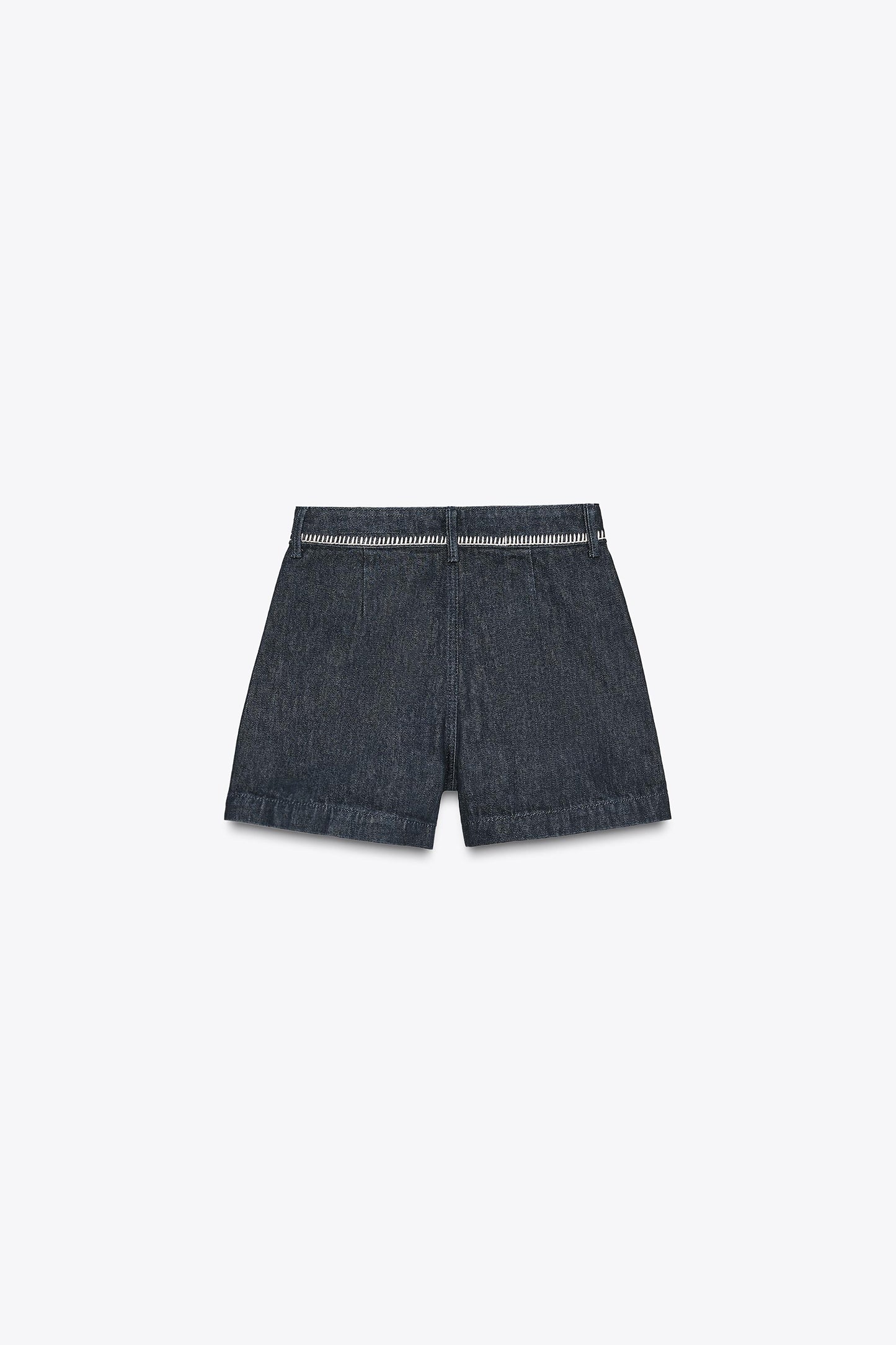 Z1975 HIGH-WAISTED DENIM SHORTS WITH TOPSTITCHING