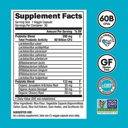 Digestive Enzymes 60ct + 60B Probiotic 30ct | Value Digestive Bundle by Physician's Choice