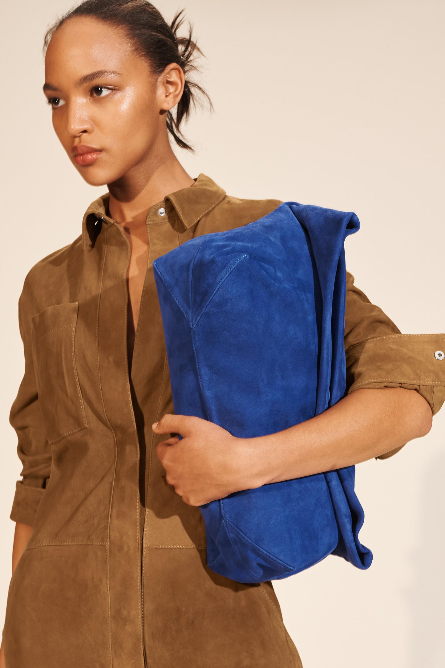 LIMITED EDITION MAXI SUEDE CLUTCH