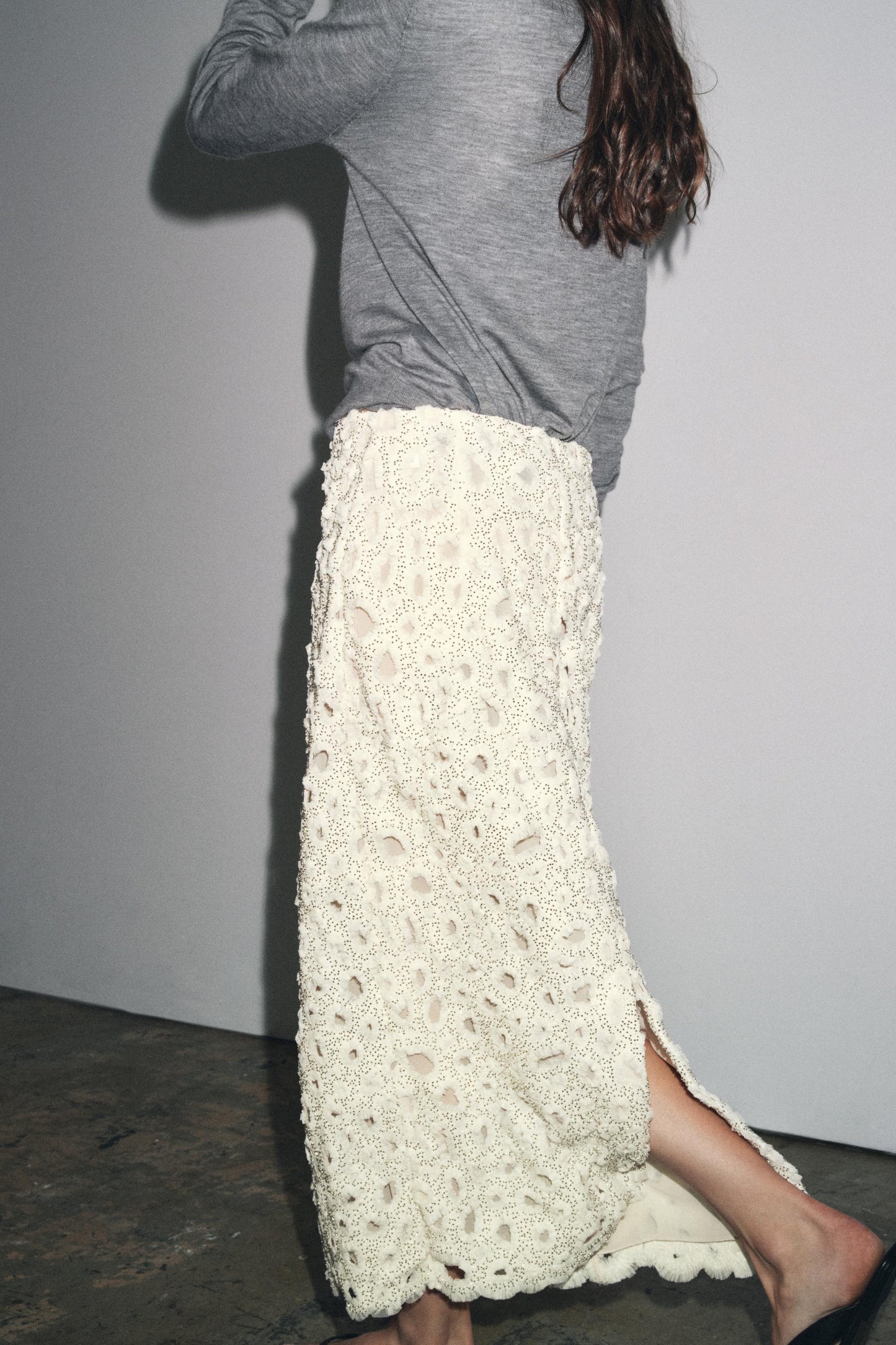 BEADED MIDI SKIRT ZW COLLECTION